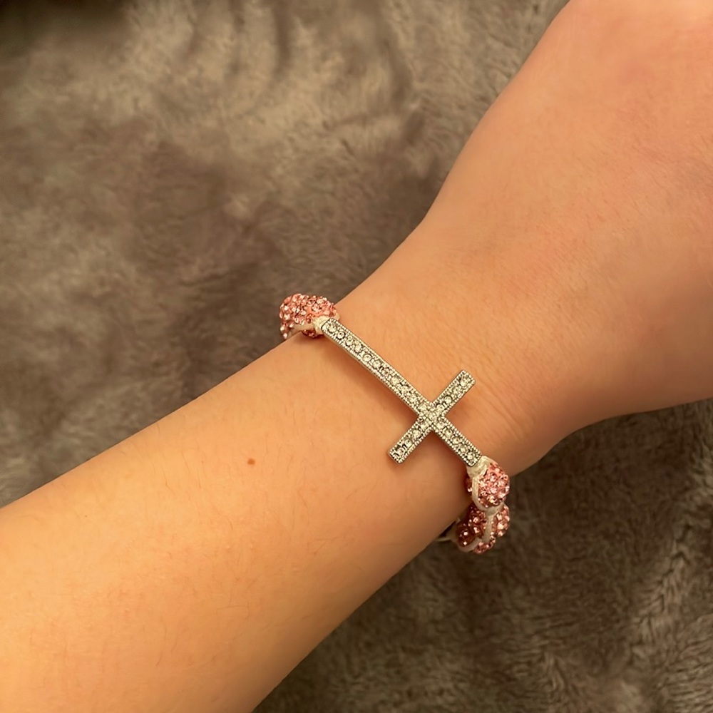 Cross shamballa bracelet